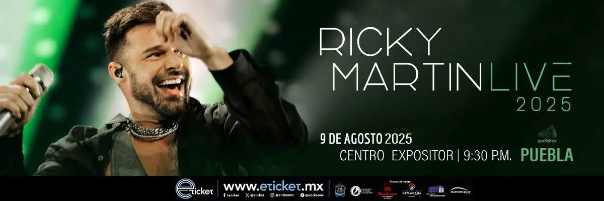 Reprograman concierto de Ricky Martin en Puebla