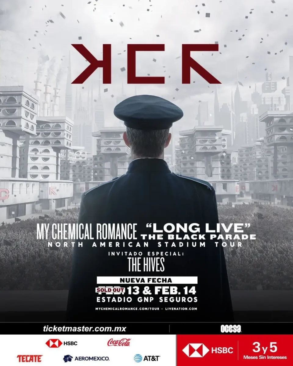 ¿Cuándo será el segundo concierto de My Chemical Romance?