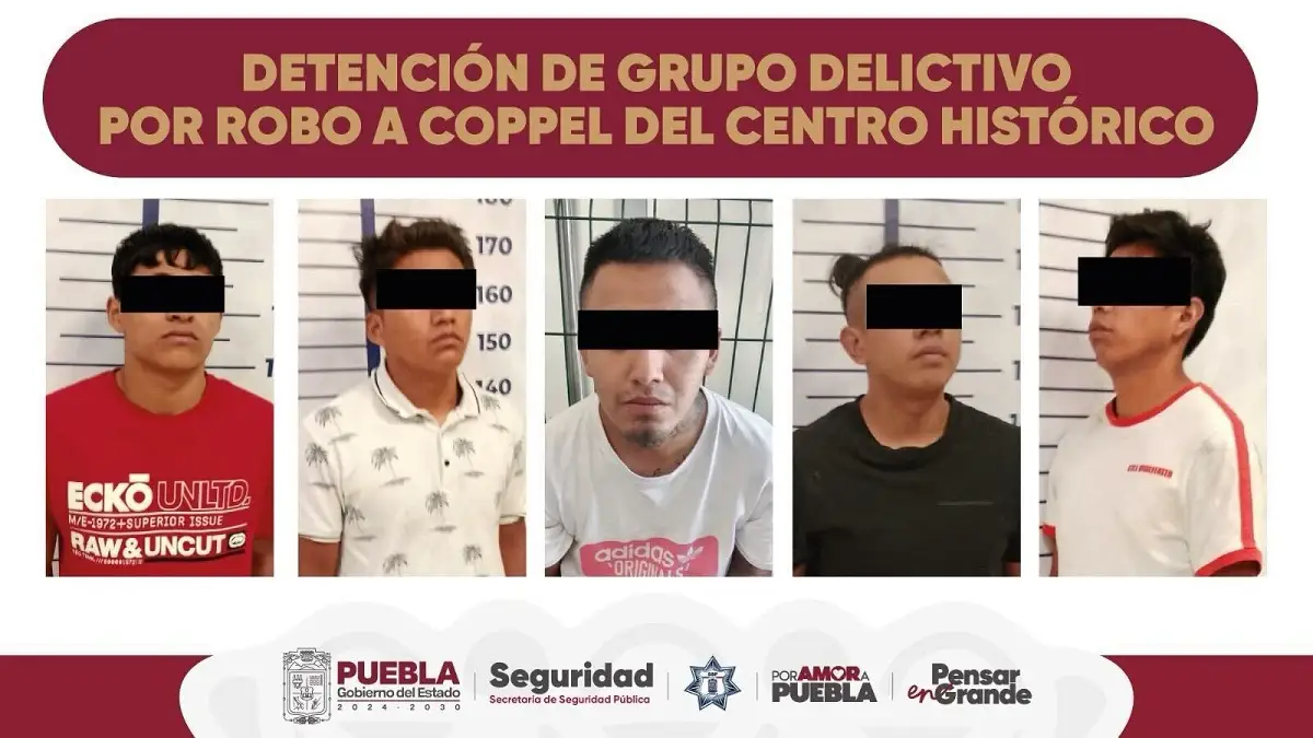 Desarticulan SSP y SSC a grupo delictivo involucrado en robo a Coppel del Centro Histórico