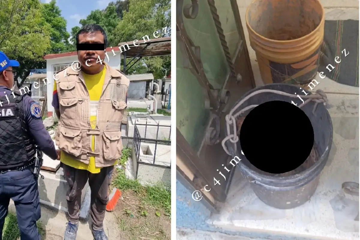 Detienen a trabajador de panteón en Iztacalco que robó un esqueleto para venderlo 1 Detienen a trabajador de panteón en Iztacalco por robó un esqueleto para venderlo