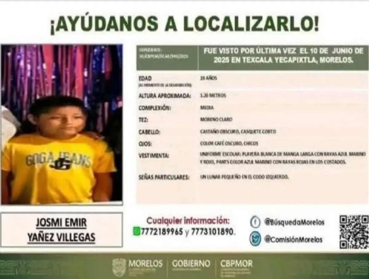 Josmi Emir Yánez de 10 años fue localizado enterrado en la casa de su abuela junto con otro cuerpo