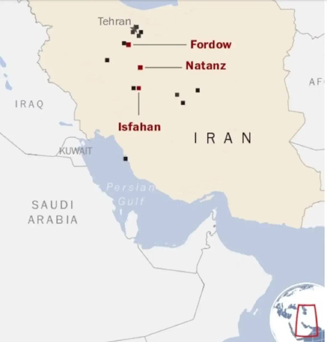 Estas son las instalaciones nucleares de Irán que fueron atacadas por EEUU
