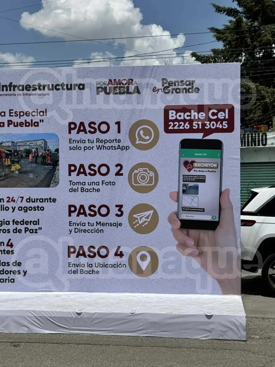 Paso a paso así puedes reportar un bache en Puebla