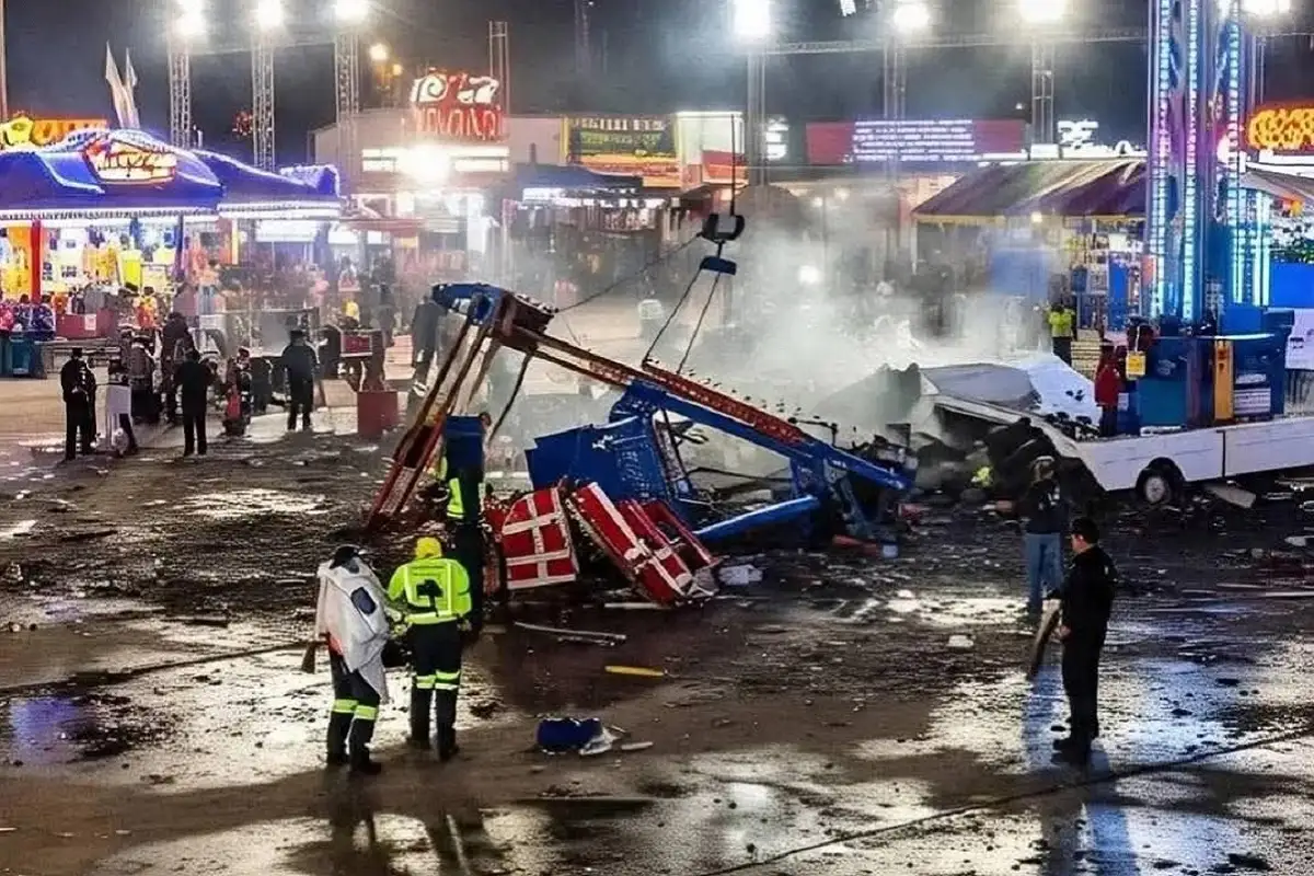 FOTOS: Se desploma El Martillo en feria de Nuevo León y deja 15 lesionados 1 FOTOS: Se desploma El Martillo en feria de Nuevo León y deja 15 lesionados