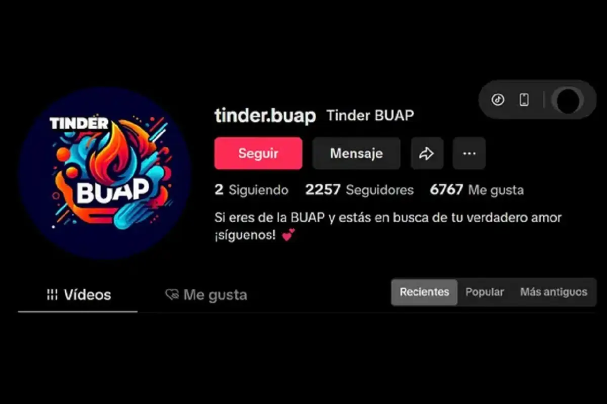 Crean cuenta de TikTok llamada Tinder BUAP y usan imágenes de jóvenes sin permiso 1 Crean cuenta de TikTok llamada Tinder BUAP y usan imágenes de jóvenes sin permiso