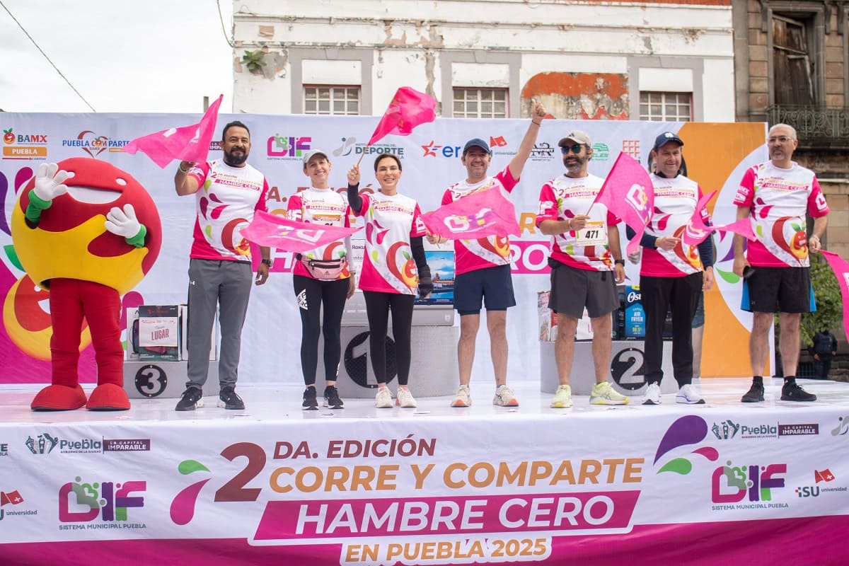 Encabeza MariElise Budib Carrera “Corre y Comparte: Hambre Cero Puebla 2025” 1 carrera corre y comparte puebla 2025