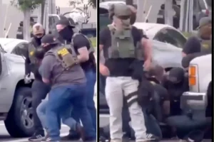 dan brutal golpiza a jardinero mexicano durante redada en California