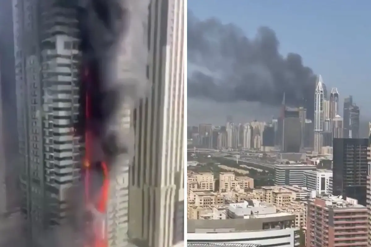 (VIDEO) Desalojan rascacielos de Dubái debido a un fuerte incendio 1 Incendio en rascacielos de Dubái causa pánico entre habitantes