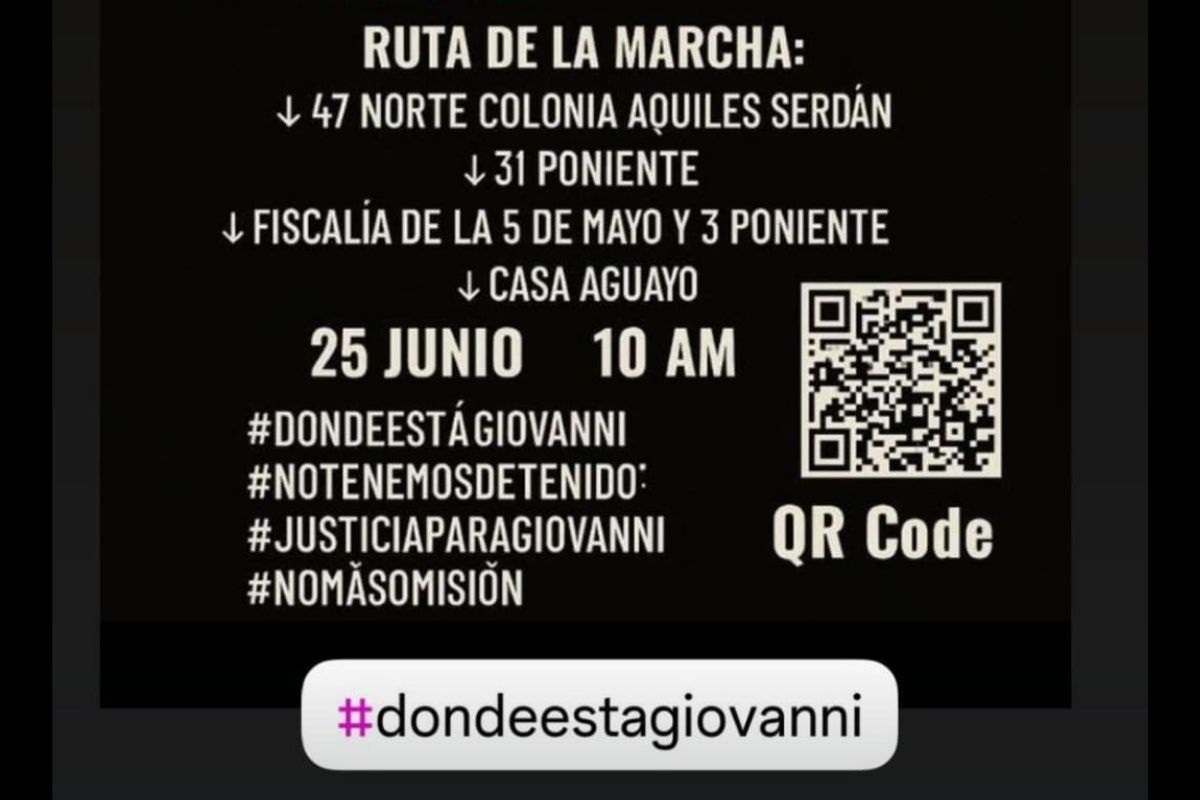 manifestacion por giovanni diaz