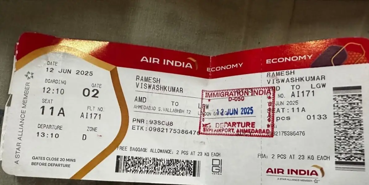 Así sobrevivió Ramesh al accidente de Air India; no saltó