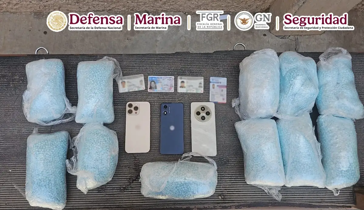 Detienen a tres personas vinculadas al tráfico de fentanilo en México