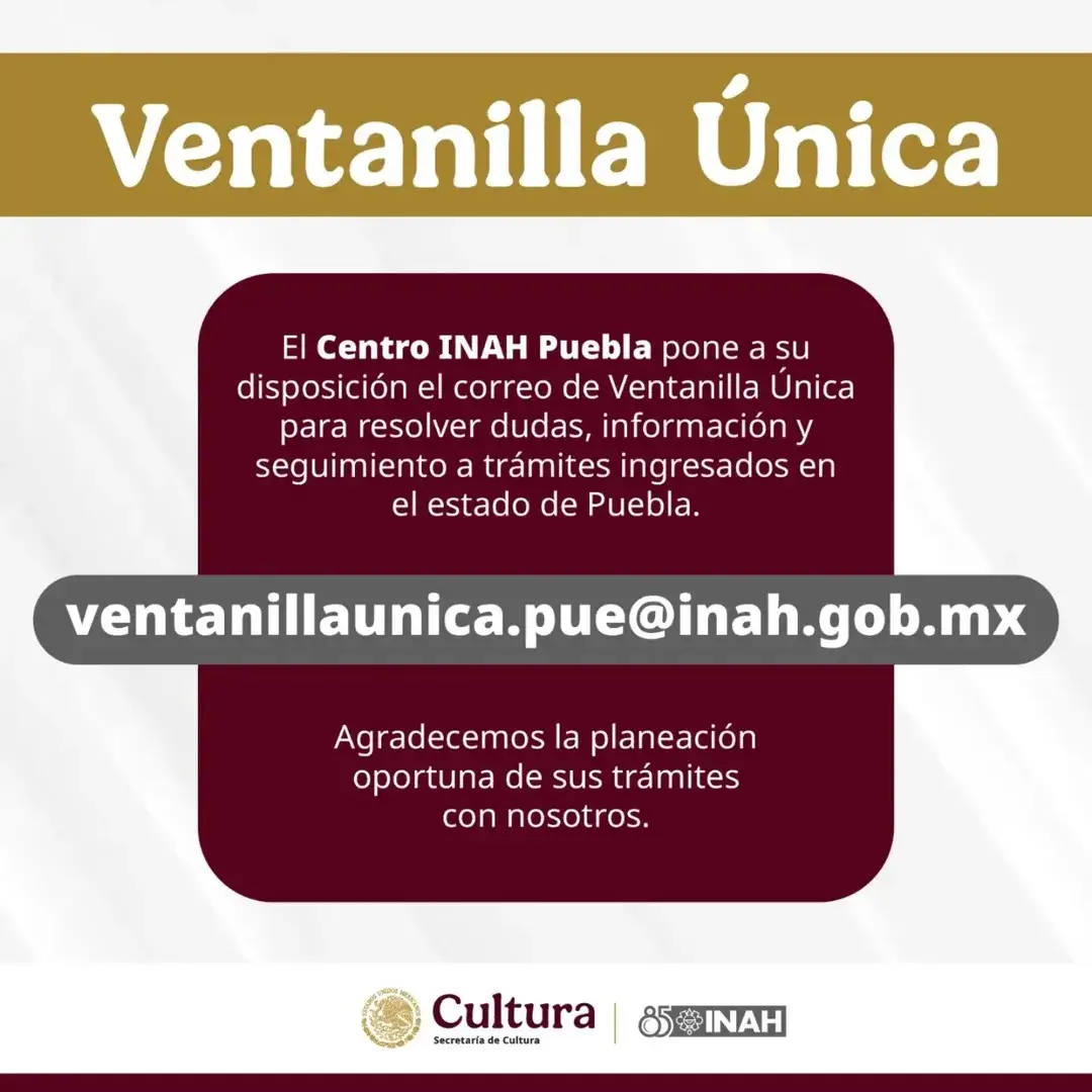 ¿Para qué sirve la ventanilla para trámites del INAH en el Centro Histórico de Puebla?