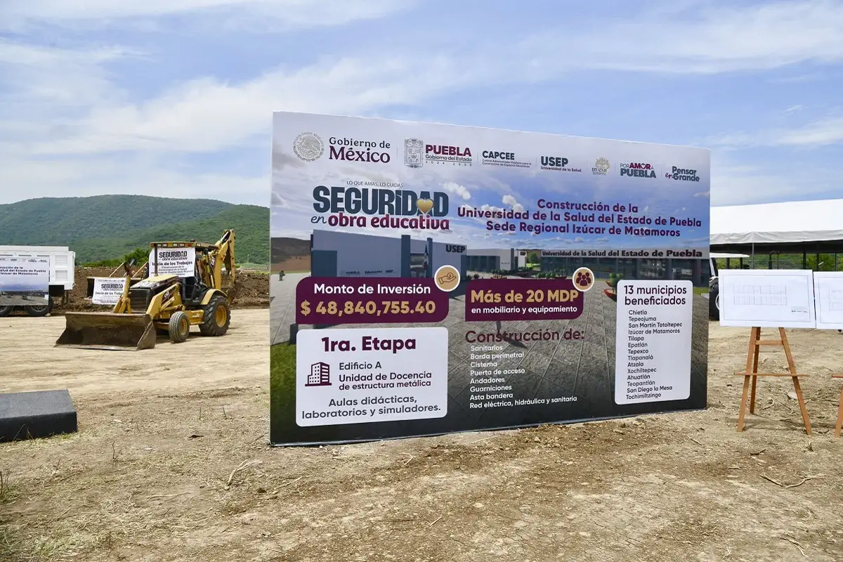 Así se verá la USEP Izúcar de Matamoros; Armenta coloca primera piedra