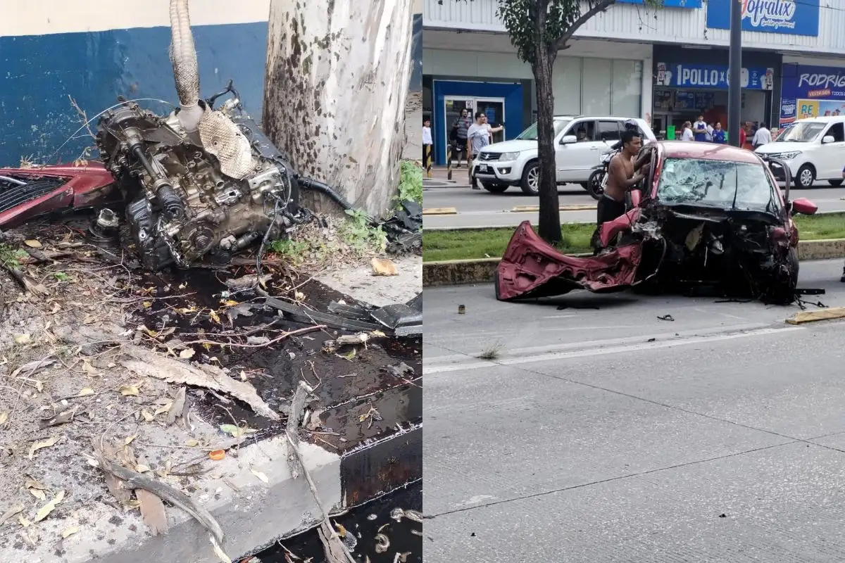 Brutal choque en la 11 Sur: conductor eyectado y motor sale volando tras impacto 1 Brutal choque en la 11 Sur