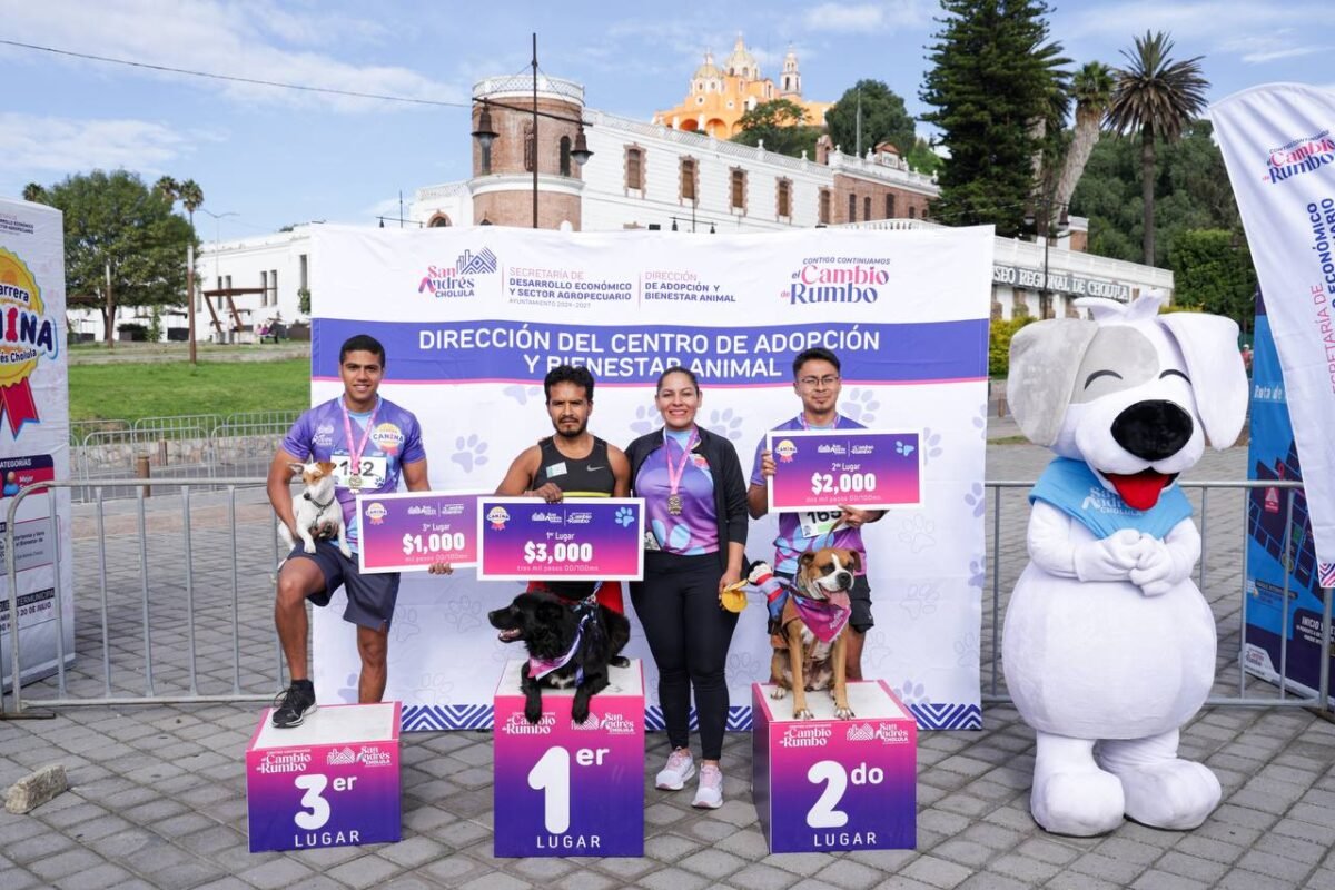 Celebra San Andres Cholula su Primera Carrera Canina