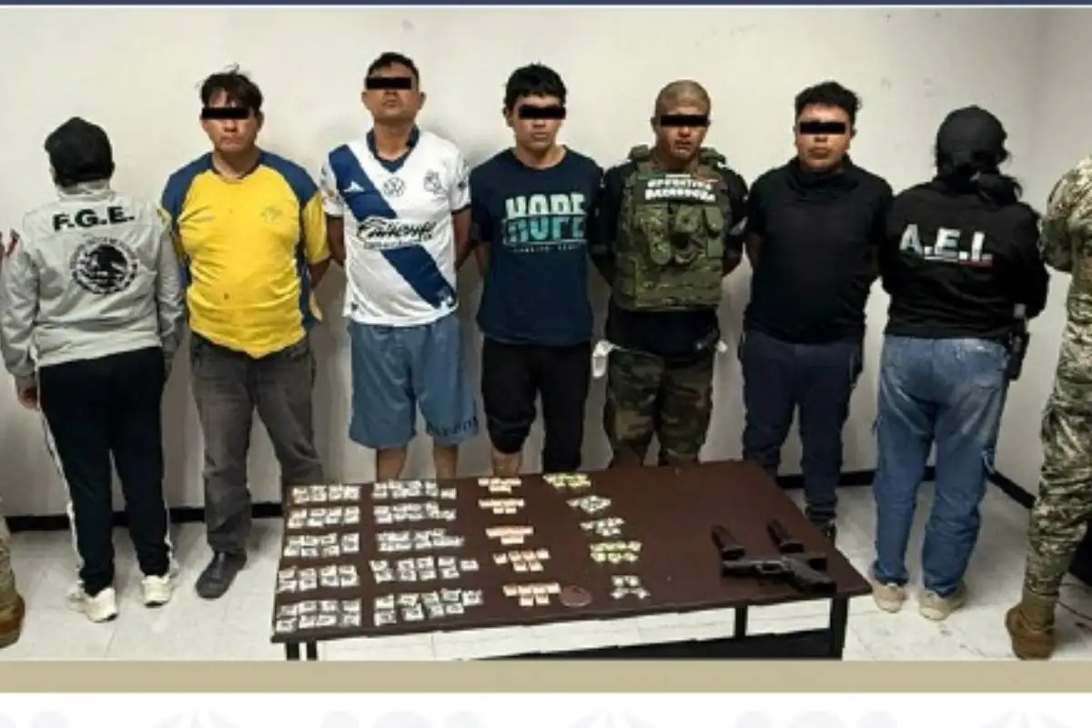 Detienen a cinco integrantes de “La Barredora” en Puebla; estaban armados y con drogas 1 Detienen a cinco integrantes de La Barredora en Puebla