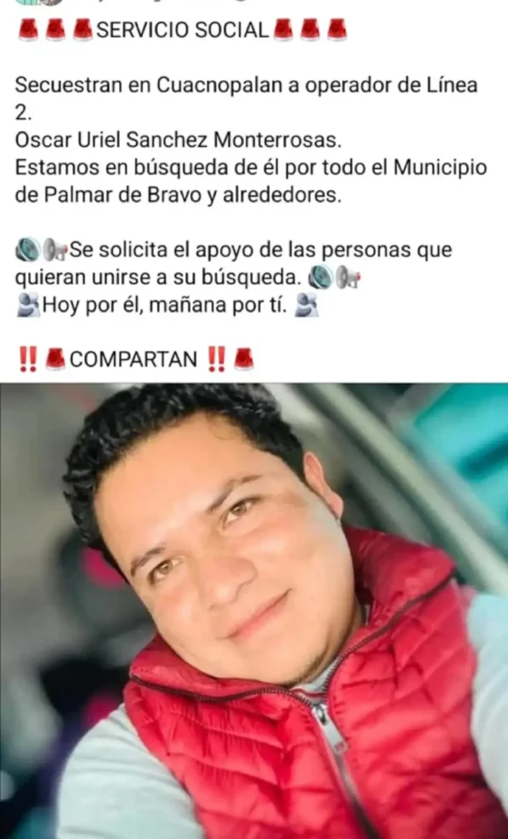 El momento en que comando armado levanta a Óscar Uriel