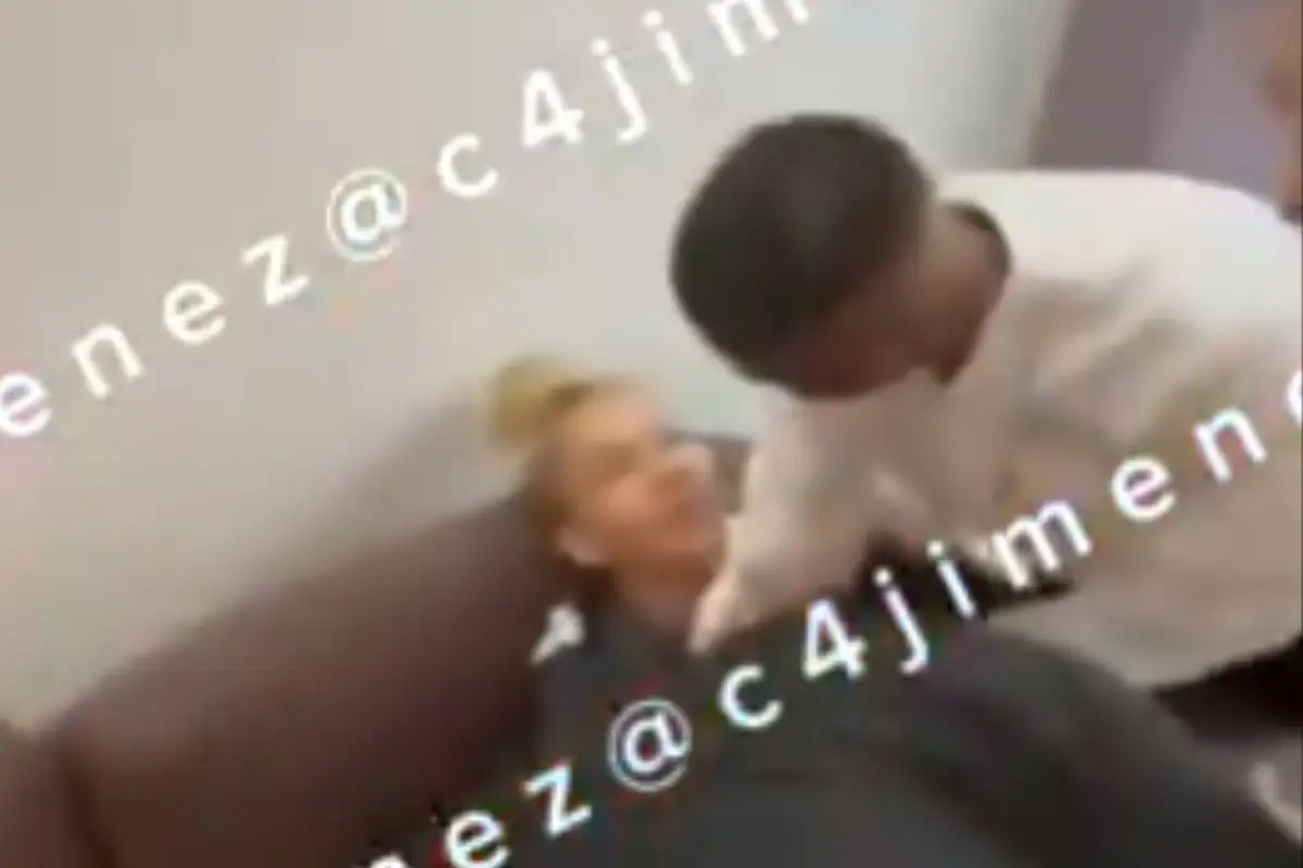 Peruana golpea a una guardia de seguridad