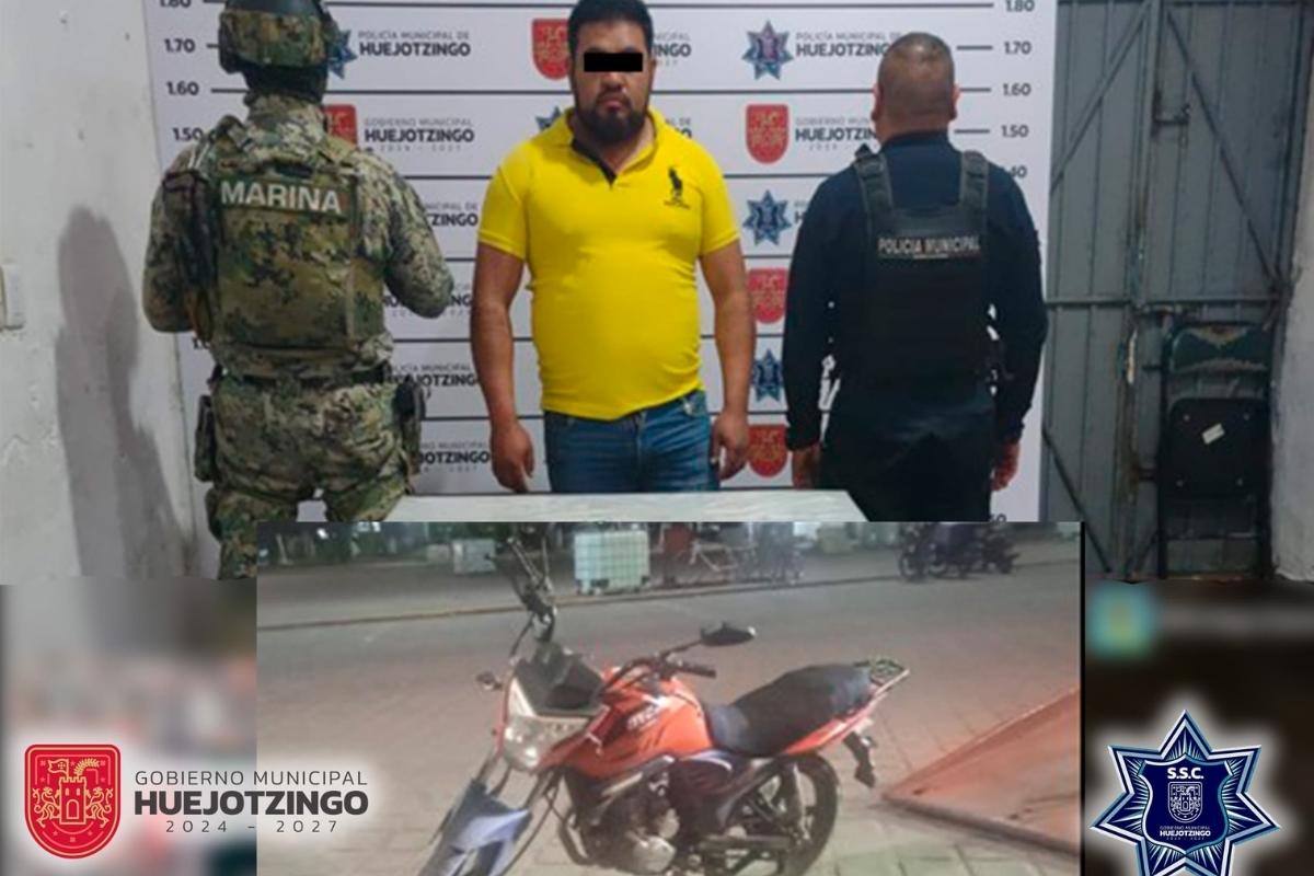 SSC de Huejotzingo recupera cuatro motocicletas robadas; hay dos detenidos 1
