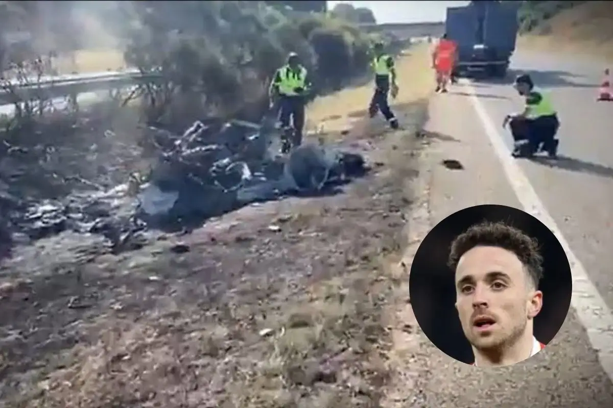 (FOTOS y VIDEOS) Así fue el choque de Diogo Jota y su hermano que les provocó la muerte en España 1 FOTOS y VIDEOS: Así fue el accidente de Diogo Jota