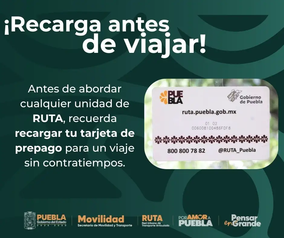 Alertan sobre fraude con tarjetas de RUTA en Puebla