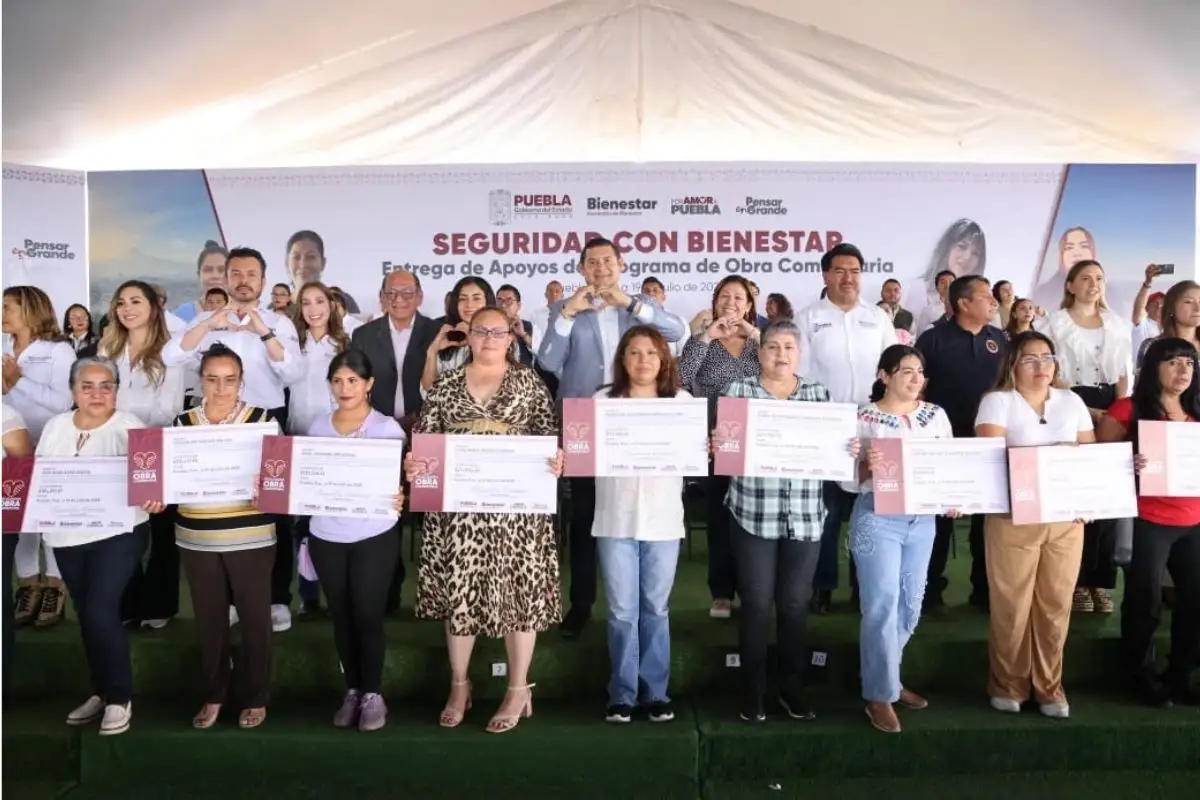 Con 70 mdp, Gobierno de Puebla fortalece seguridad comunitaria con bienestar 1 Con Obra Comunitaria, Puebla invierte 70 mdp para 238 apoyos