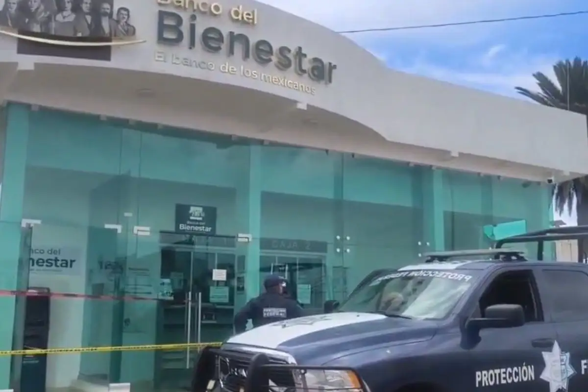 Tras robo a Banco del Bienestar en Chachapa, uniformados vigilan la sucursal 1 robo a Banco del Bienestar en Chachapa