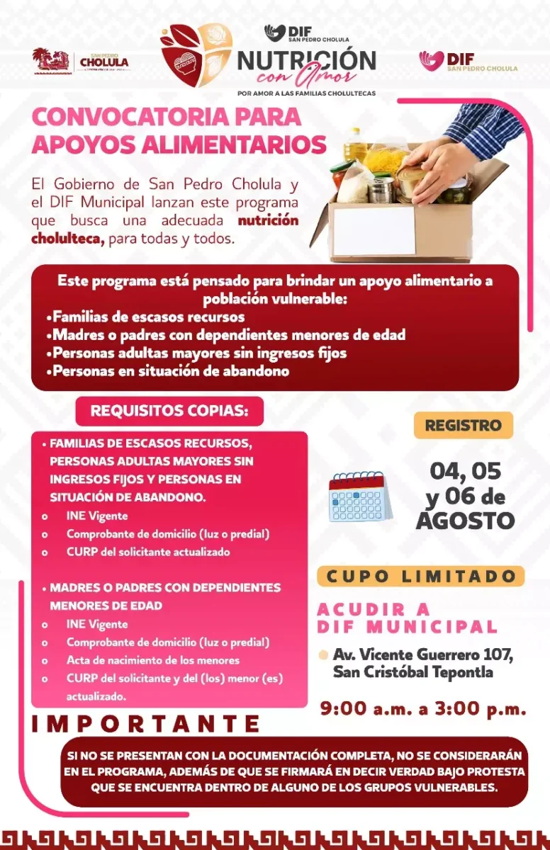 Amplia Gobierno de Tonantzin Fernandez periodo de registro para apoyos alimentarios 2