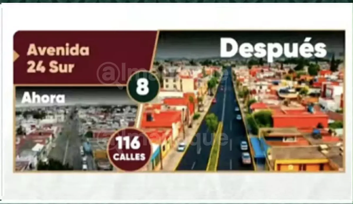 Así se verán vialidades que rehabilitará el gobierno de Puebla