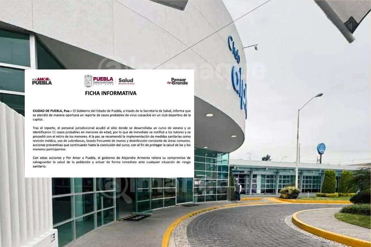 Confirma Secretaría de Salud 11 contagios de coxsackie en el Alpha 3 de Puebla  