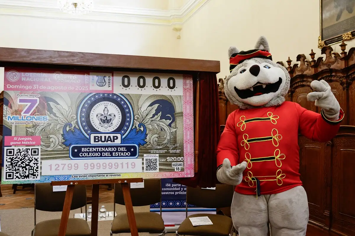 Lotería Nacional conmemorará bicentenario de la BUAP con más de 2 millones de boletos