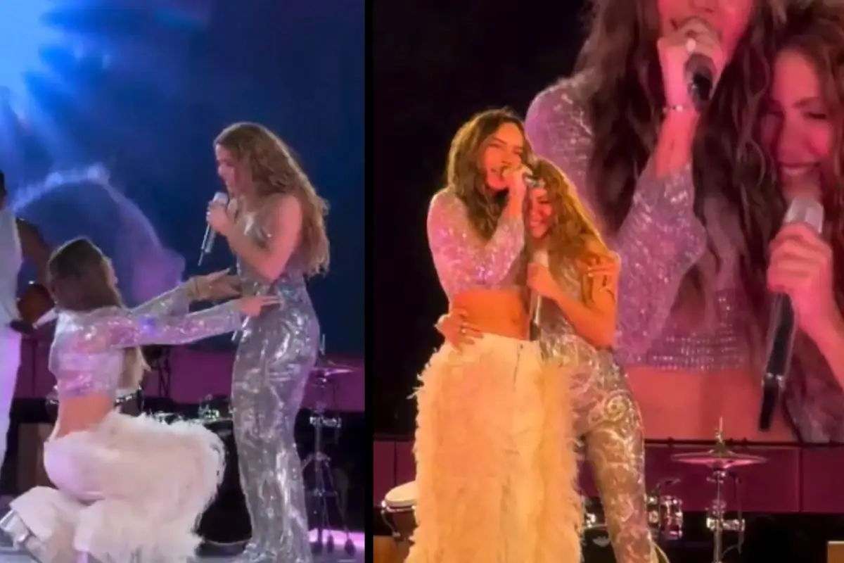 VIDEO: Shakira invita a Belinda a cantar "Día de Enero" y así fue el emotivo momento 1 Shakira invita a Belinda a cantar
