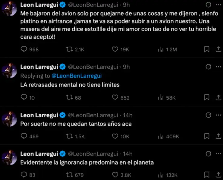 Bajan de avión a León Larregui y lo vetan de Air France