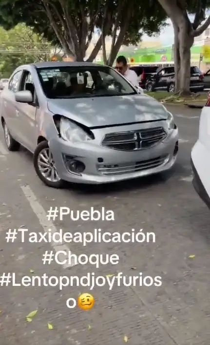 conductor de app chocó en Puebla 