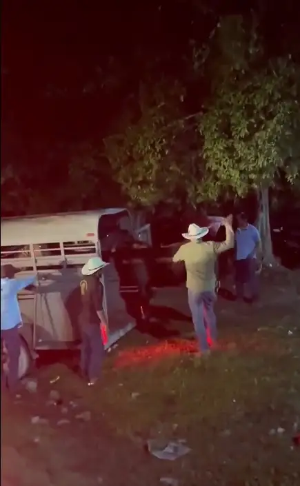 hombre golpea a un caballo en Bacalar