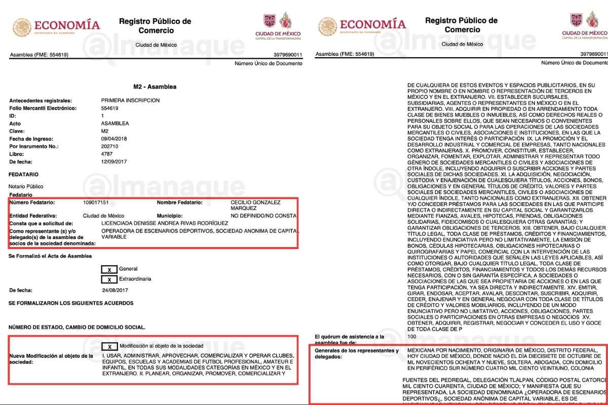 operadora de escenarios deportivos club puebla objeto social 1