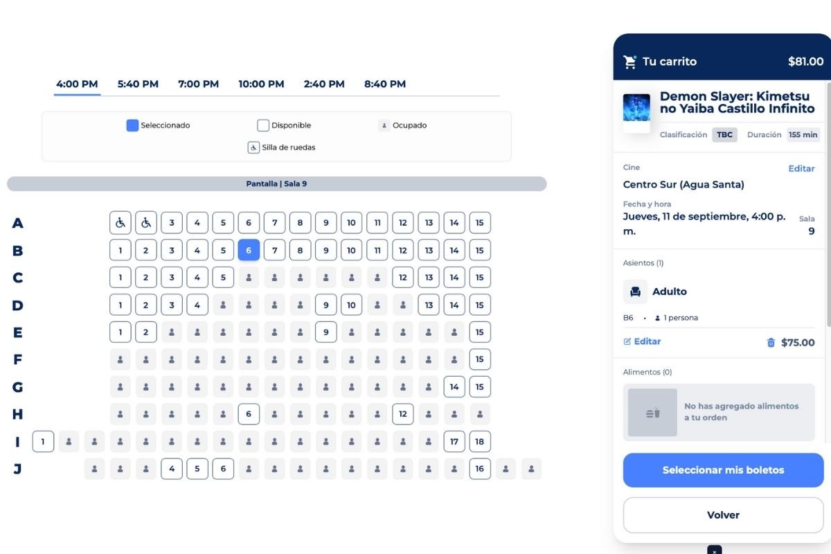preventa de Demon Slayer Castillo cinepolis puebla