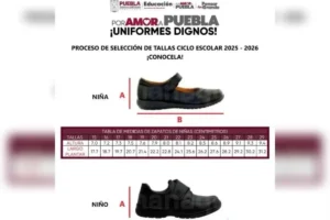 Así serán los zapatos escolares que serán que entregará el gobierno de Puebla