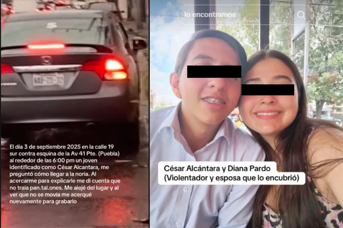 César Alcántara conduce sin pantalón en Puebla