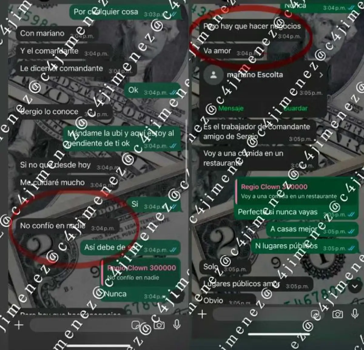 Filtran mensajes de B King y Regio Clown