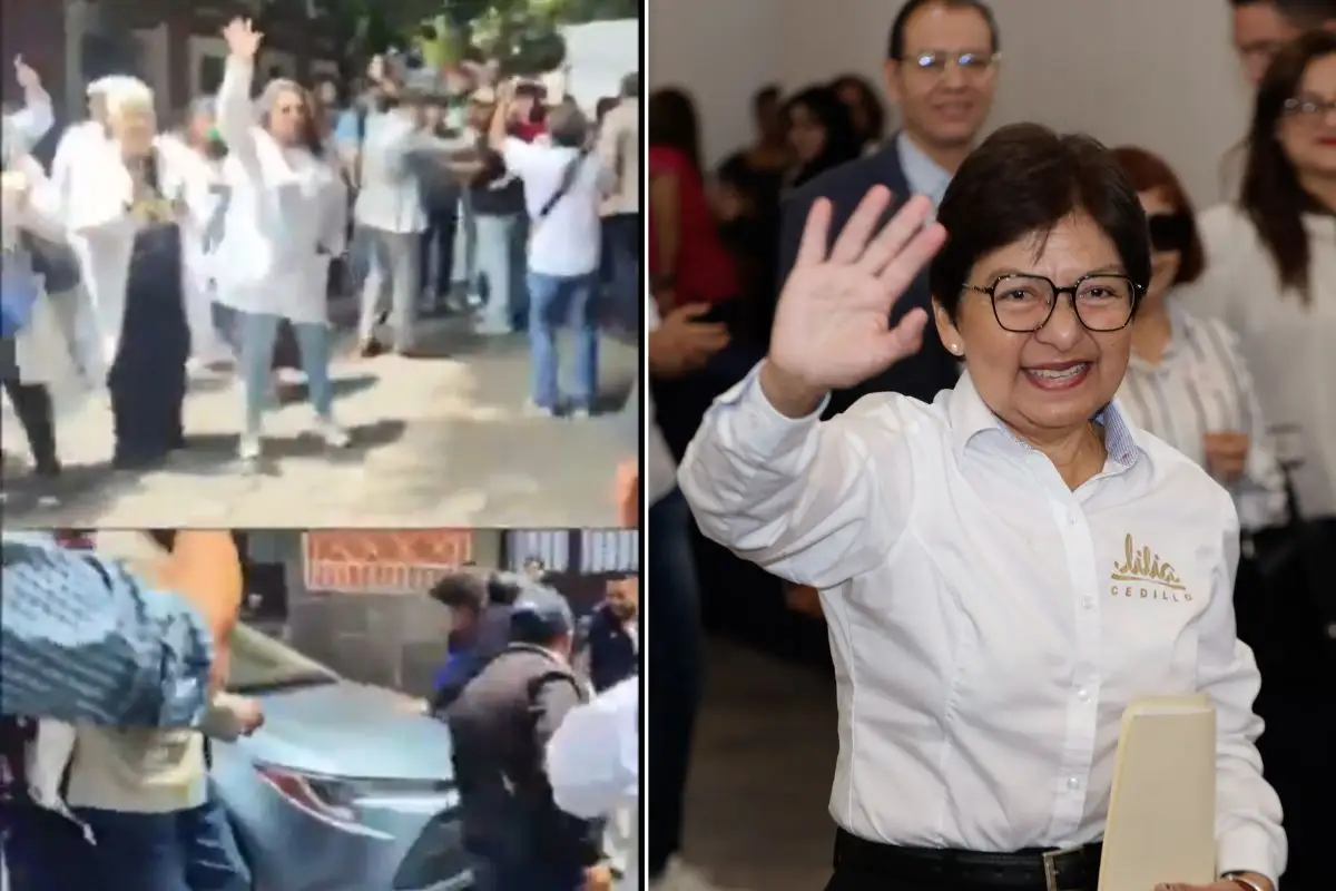 Grupo de choque relacionado con Alfonso Esparza avienta líquidos al auto de Lilia Cedillo 1 Grupo de choque relacionado con Alfonso Esparza avienta líquidos al auto de Lilia Cedillo