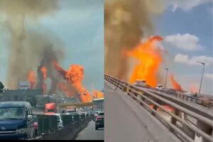 Pipa de gas explota en el Puente de la Concordia