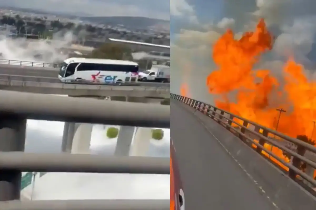 VIDEO: Poblanos que viajaban en Estrella Roja se salvan en explosión de una pipa en la CDMX 1 Poblanos que viajaban en Estrella Roja se salvan en explosión de una pipa en la CDMX