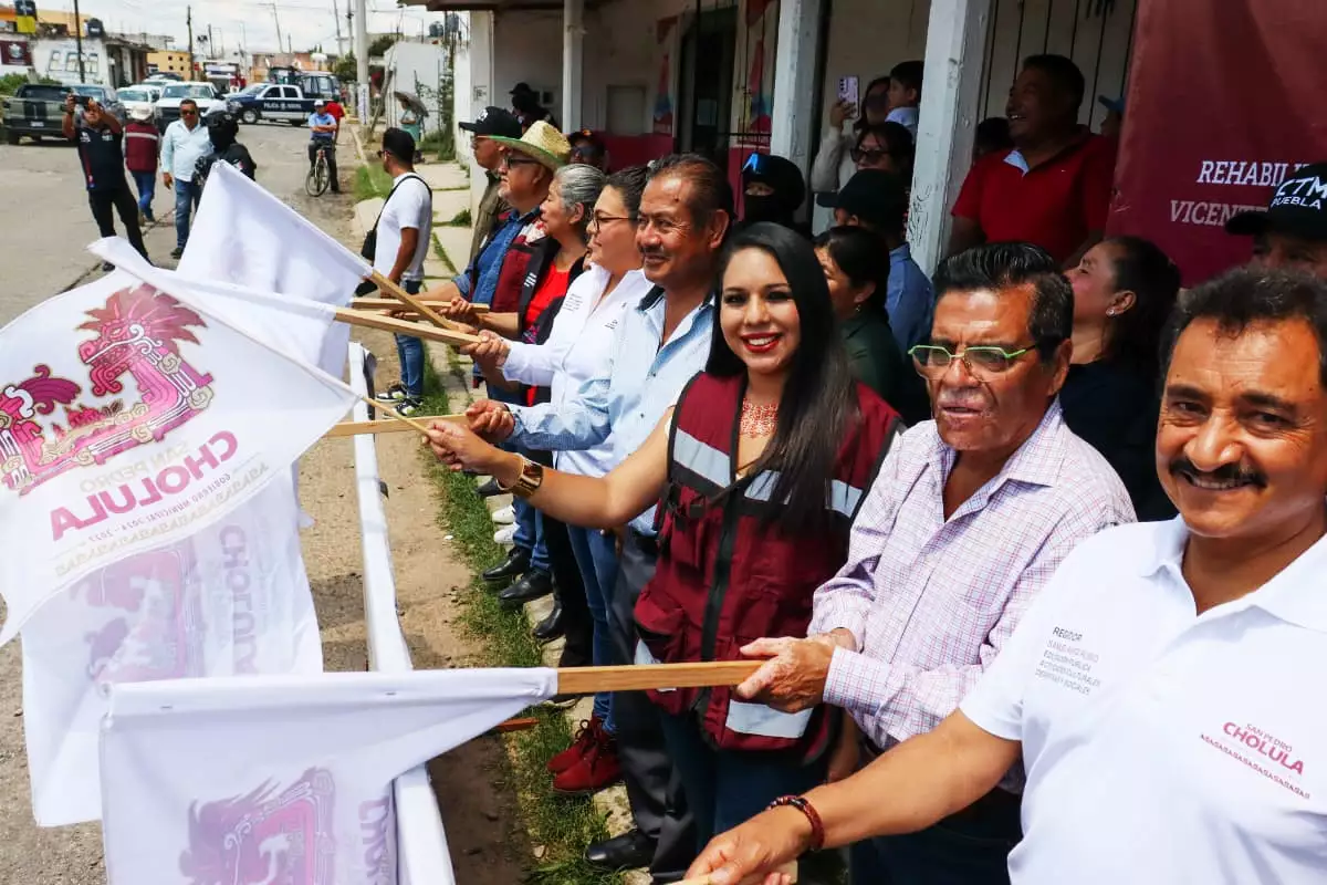 Rehabilita Gobierno de Tonantzin Fernandez mas vialidades en San Pedro Cholula 2