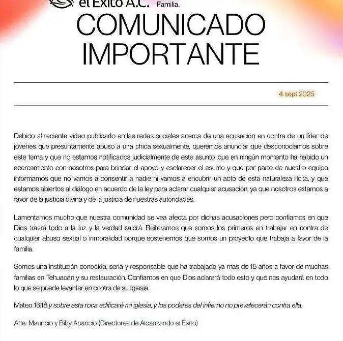 Denuncian abuso sexual en congregación cristiana de Tehuacán