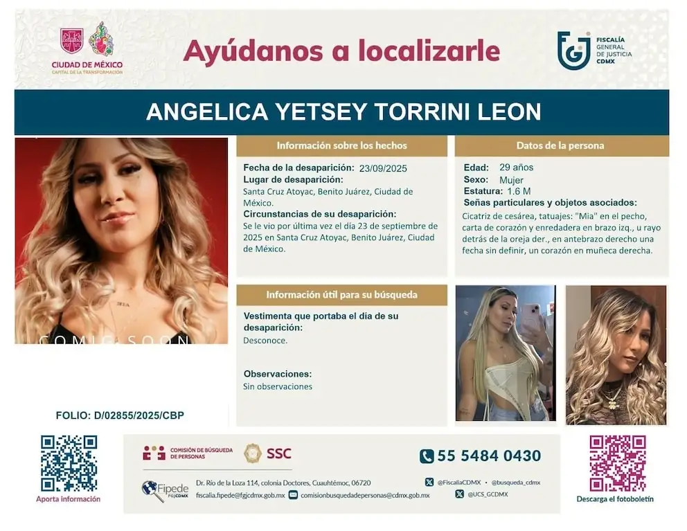 desaparición de Angie Miller