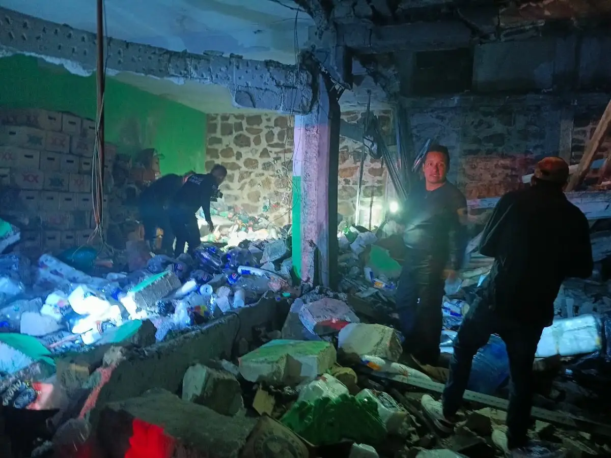 explosión por pirotecnia en Huehuetlán El Grande 