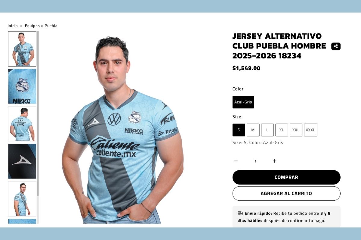 precio del tercer uniforme del puebla 