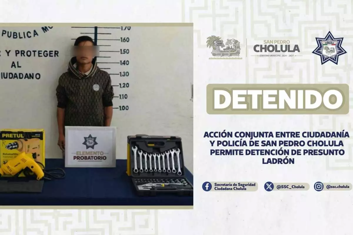 Accion ciudadana y respuesta policial permiten detencion de presunto ladron en Manantiales 1