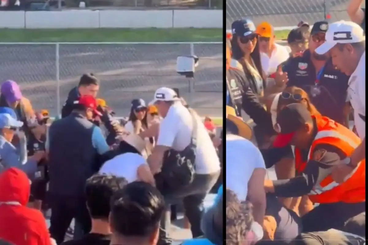 VIDEO: Aficionados a la Fórmula 1 protagonizan pelea en el GP de México 3 Aficionados a la Fórmula 1 protagonizan pelea en el GP de México